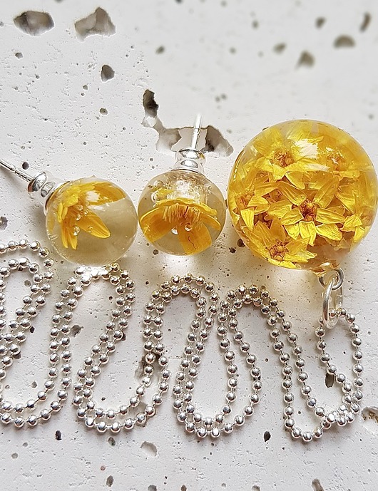 zestaw z kwiatuszkami - sztyfty Grol Jewellery