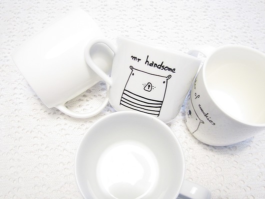 Kubek ręcznie malowany mr handsome MUKI design