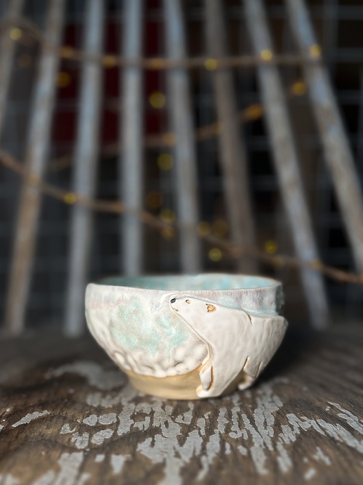 miski i misy Ceramiczna miseczka z Niedźwiedziem Polarnym