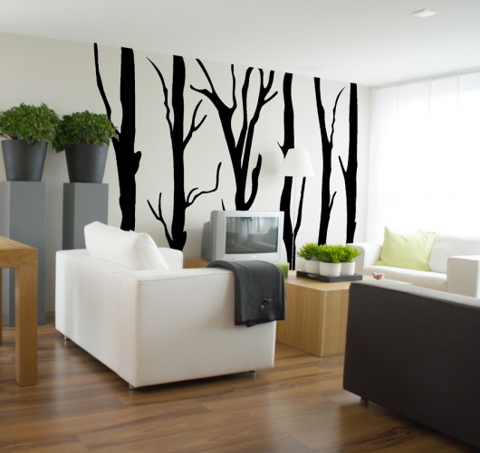naklejka czarny LAS 250 x 276 cm loonybin