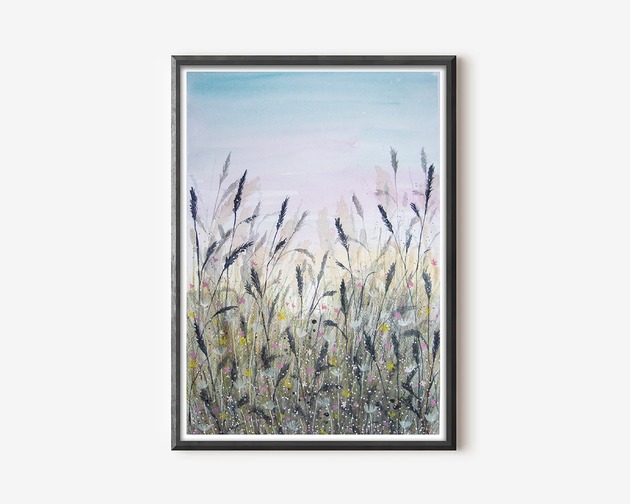 obrazy Promo! Oryginalna akwarela. Łąka A3