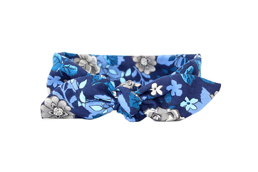 Opaska pin up granatowe kwiaty Talulla