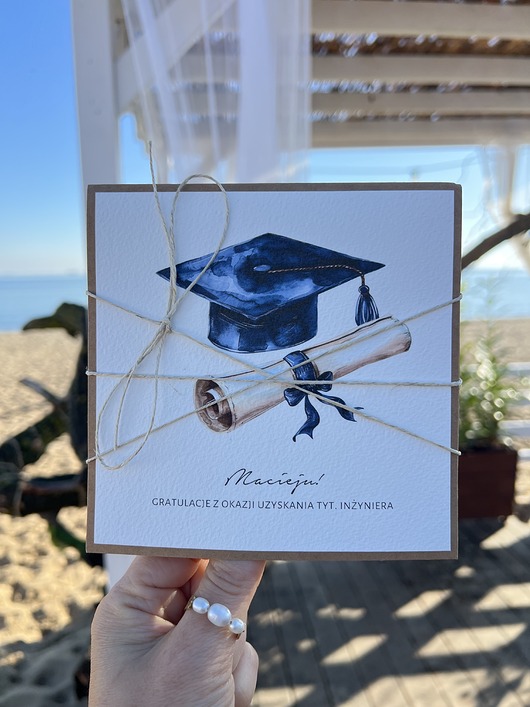 kartki scrapbooking Personalizowana ręcznie robiona kartka gratulacje z okazji uzyskania absoluto