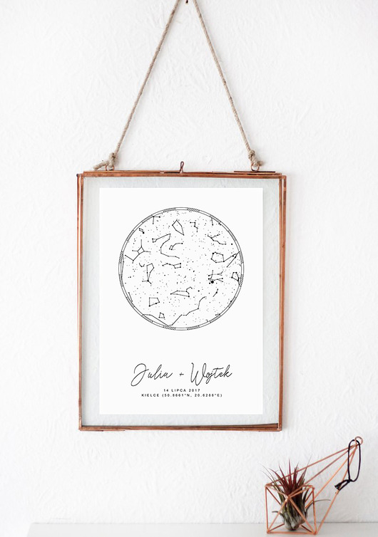 Plakat PERSONALIZOWANIA MAPA NIEBA muybien