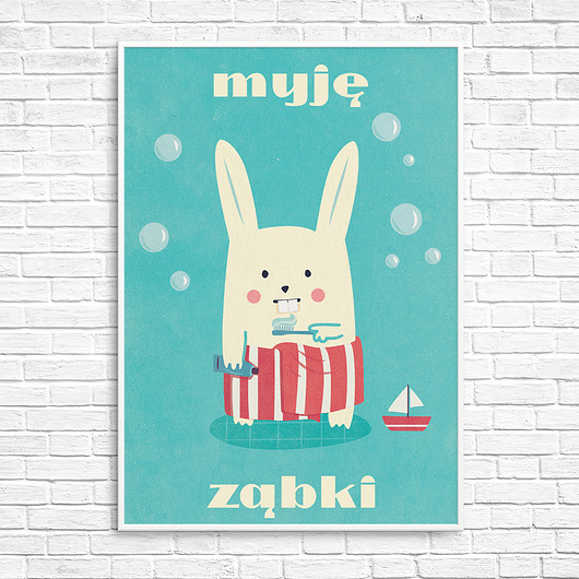 Myję ząbki - plakat A4 Ja Cię Broszę