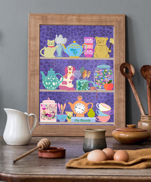 plakaty Półka miłośnika herbaty - plakat A3 fine art