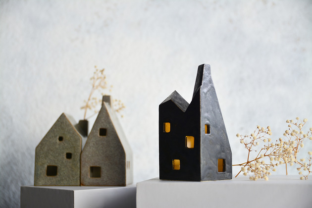 Podstawki pod kadzidełka Domek ceramiczny ORIGAMI
