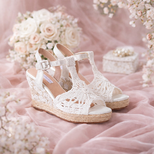 dodatki ślubne Buty ślubne Boho - Espadryle - wysokość 10 CM