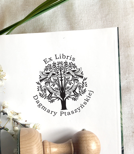 stemple PTAKI personalizowany stempel Ex Libris