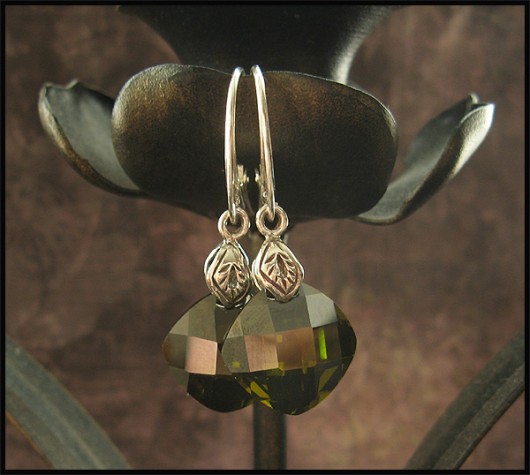 LUXURY- Oliwkowe Cyrkonie w Srebrze Little Dreamer
