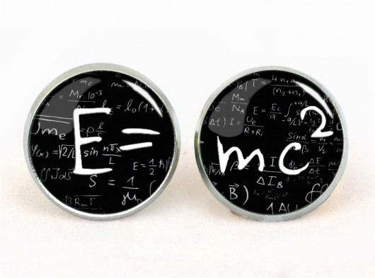 Kolczyki sztyfty E=mc2 EGGinEGG