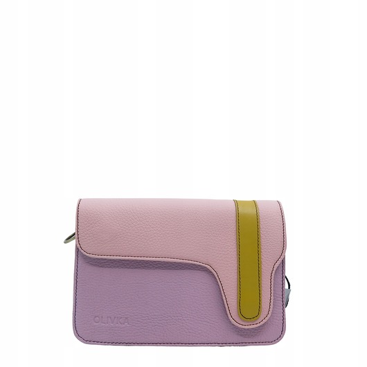 torby na ramię Torebka listonoszka damska skórzana regulowany odpinany pasek eko OLIVKA