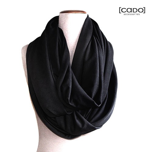 Dzianinowy Komin Tuba Szal - Black CADOaccessories