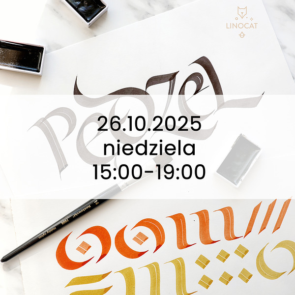 Kaligrafia pędzlem - zróbmy coś nowego. Wioleta Kaczmarska-Rudnik, LinoCat, Inkkolor