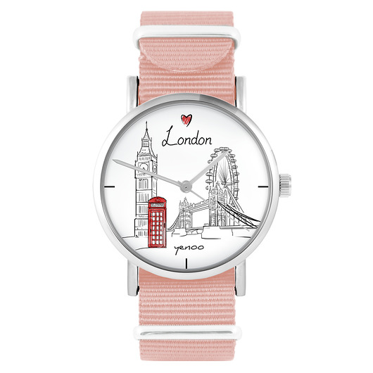 zegarki damskie Zegarek - Londyn - brzoskwiniowy róż
