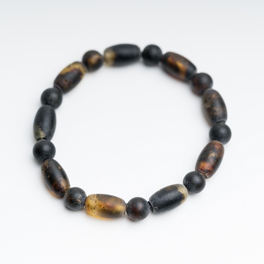 biżuteria męska Personalizowana bransoletka męska bursztyn bałtycki