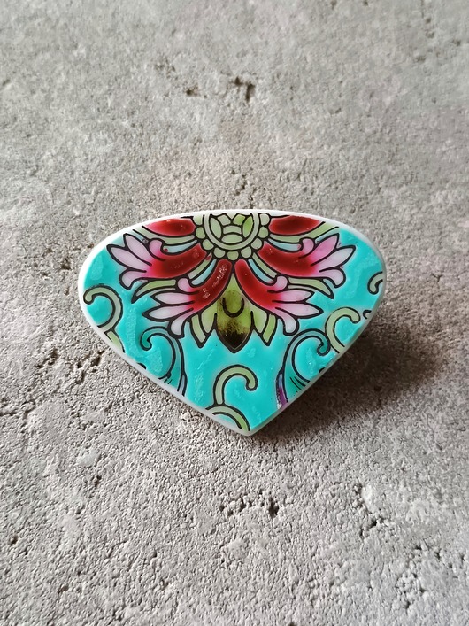 broszki Broszka z kolorowym kwiatem