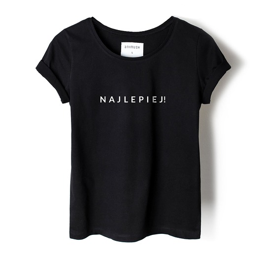 T-shirt czarny NAJLEPIEJ! ANIMUSH