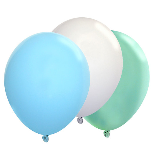Balony zestaw błękit biel mięta Wiewiórka i Spółka