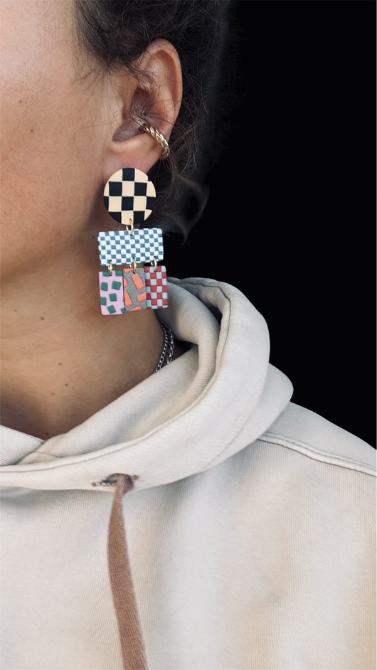 kolczyki z masy plastycznej Kolczyki Rio