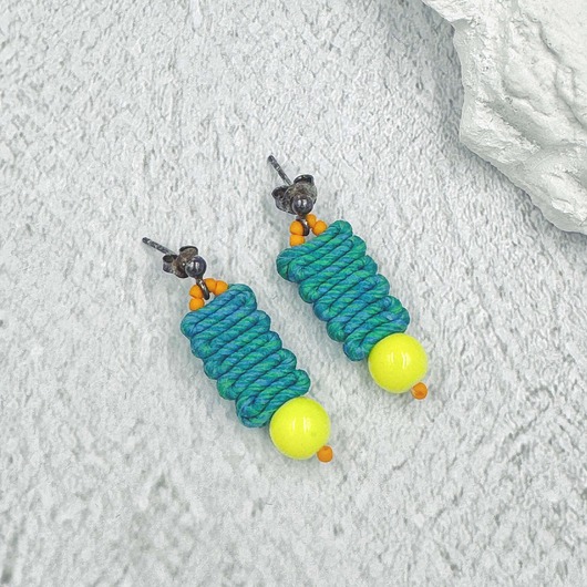 kolczyki soutache Morska bryza