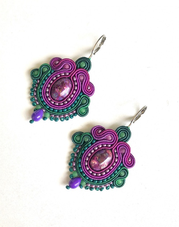 kolczyki soutache Sutaszowe kolczyki COIMBRA