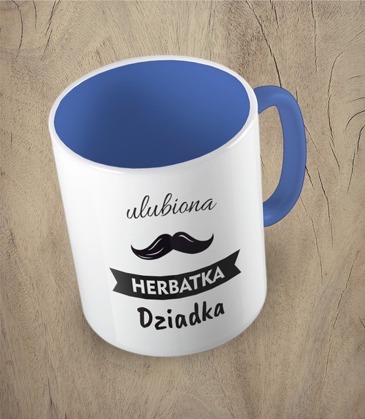 kubki Kolorowy kubek ULUBIONA HERBATKA DZIADKA