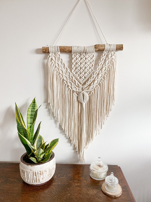 makramy Makrama Sunrise boho na ścianę