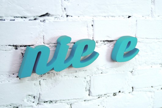 Nie e - morskie, napis 3D, 50x14cm Ledon