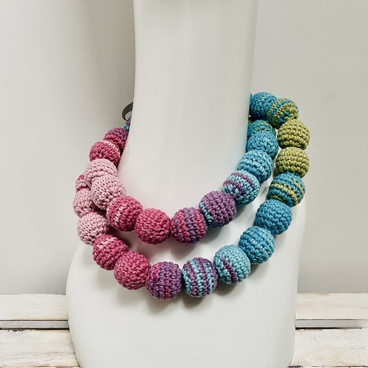 korale Korale szydełkowe naszyjnik boho handmade bawełna