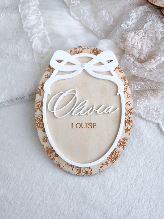 niemowlak - inne Tabliczka do zdjęć dla noworodka, tabliczka z imieniem dla dziewczynki