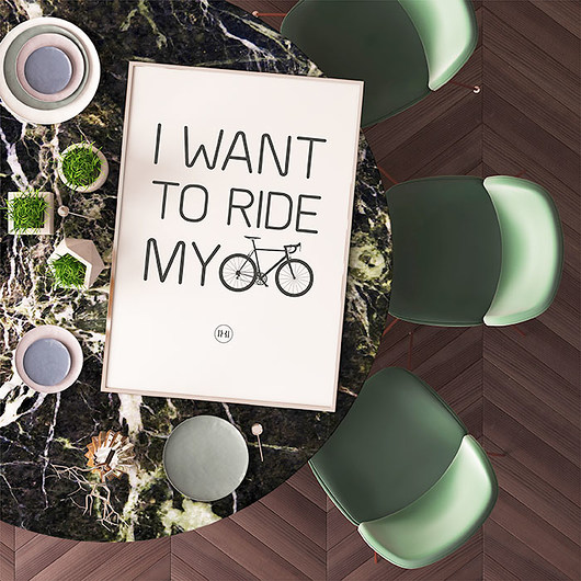 plakat. I want to ride my (format A3) studioixi