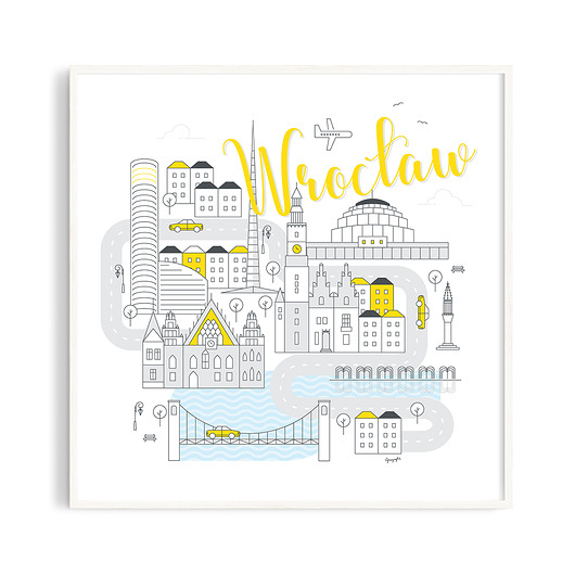 plakaty Wrocław plakat 40x40 cm