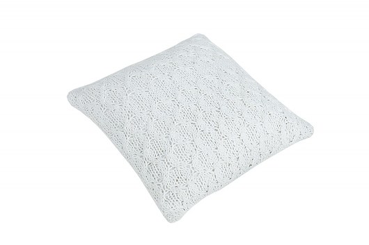 Poduszka Cosy III biała knitted dziergana 45cm Home Design