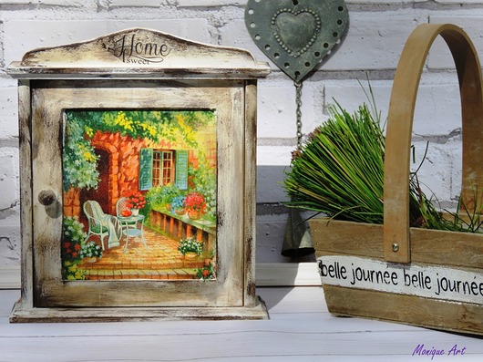 Szafka na klucze, shabby chic, Prowansja Monique Art