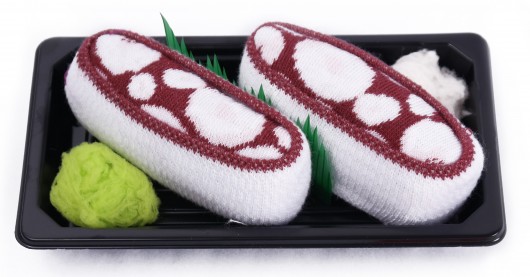 Skarpetki Sushi Socks Box 1 ośmiornica bordo Skarpetkowelove