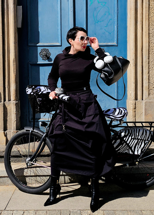 spódnice midi New Spódnica Black Military