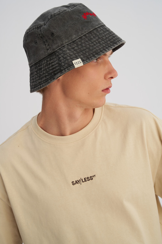 czapki i kapelusze męskie Vintage'owy kapelusz bucket czarny