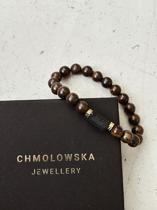biżuteria męska Bransoletka męska Bronzyt i Turmalin