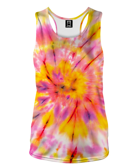 topy damskie DR.CROW Bokserka Damska Tie Die Pink