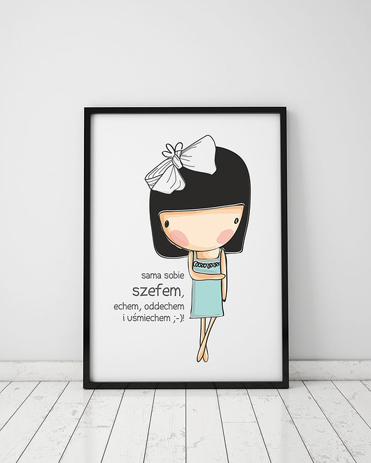 plakat. sama sobie szefem (format A3) Love Life and Forest