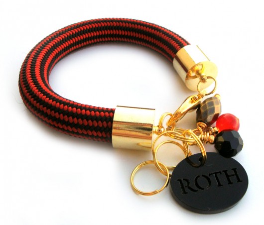 Rope bracelet / paski / czarno czerwona Monika Roth