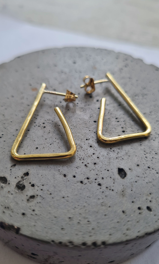 kolczyki pozłacane Kolczyki TRIADA złocone sztyfty