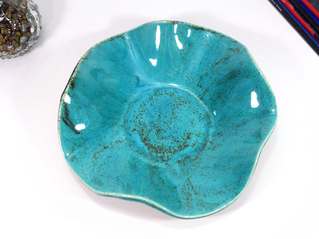 miski i misy Turkusowa misa dekoracyjna lub do serwowania - morska fala