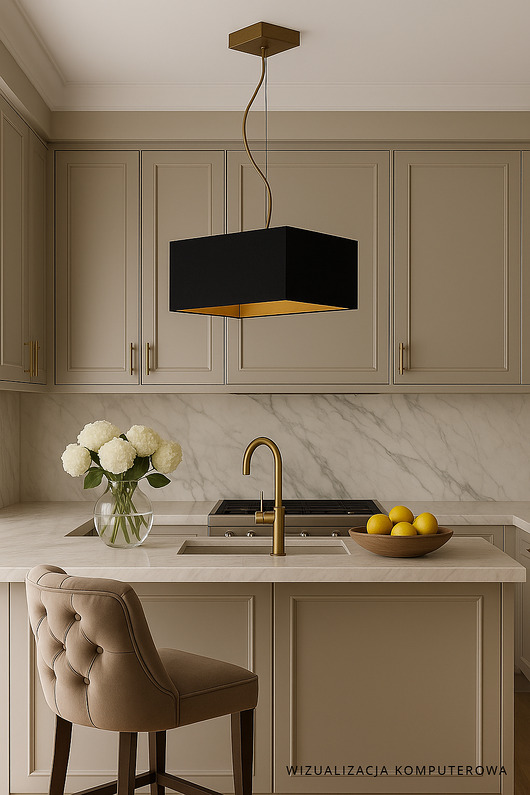 lampy wiszące Geometryczna lampa wisząca do kuchni SANGRIA GOLD