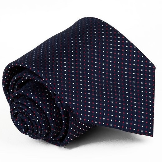 Krawat Męski Elegancki Kolekcja ciemny granat  AKADEMIA STYLU