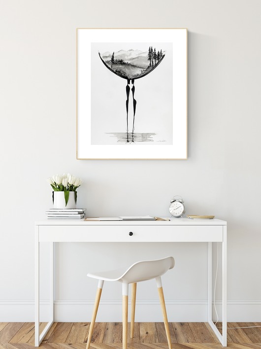 obrazy Grafika 40X50 cm wykonana ręcznie