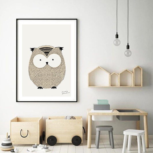 Plakat skandynawski dla dzieci "Sowa" scandiposter