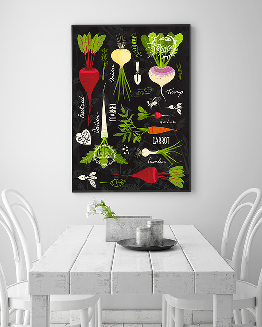 plakat. kochamy warzywa (format A2) Love Life and Forest