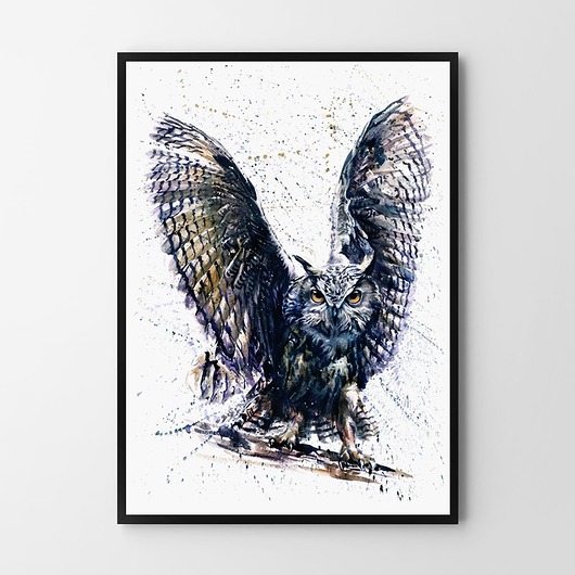 Plakat Sowa abstrakcja HOG STUDIO